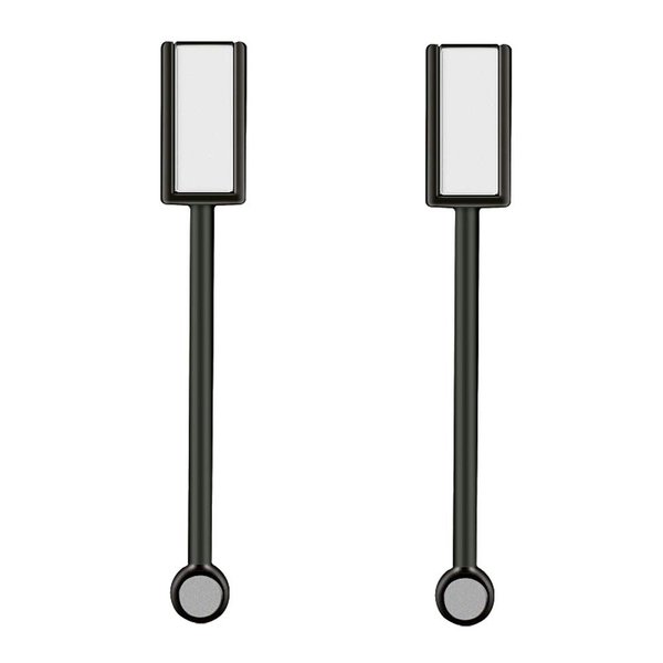 2 Pieces Magnet Stick Double-head Nail Magnet Stick Cat Eye Magic Magnet Stick for 3D Magnetic Cat Eye Gel Magic Nail Art Manicure Tool, Black