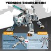 STOULKD Animal Transforming Robot Toy - Tiger Action Figure Toy for Boys Ages 6-12 (White)
