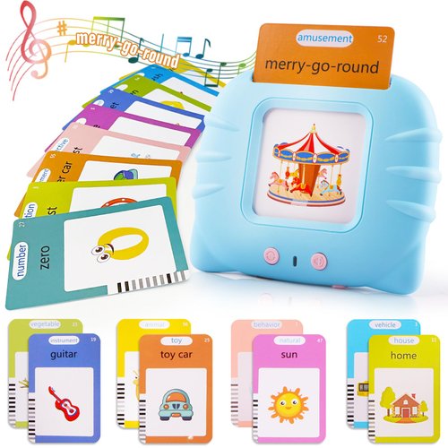 Talking Flash Cards for Toddlers 2-4 Years, 510 Sight Words, Autism Sensory Toys for Autistic Children,Learning Montessori Toys, Educational Preschool Gifts for Boys and Girls Ages 1 2 3 4 5 6