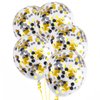 Black Gold Confetti Balloons 25 Pcs, 12 Inch Thickened Clear Latex Balloon with Confetti Inside for 2025 Happy New Year Eve Party Decoration Baby Shower Birthday Party Decorations Supplies