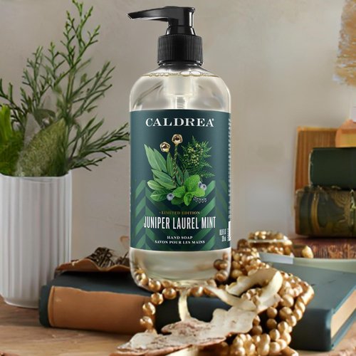 Caldrea Hand Wash Soap, Aloe Vera Gel, Olive Oil and Essential Oils to Cleanse and Condition, Juniper Laurel Mint Scent, 10.8 oz
