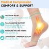 TOFLY® Plantar Fasciitis Socks for Women Men, Truly 20-30mmHg Compression Socks for Arch & Ankle Support, Foot Care Compression Sleeves for Injury Recovery, Eases Swelling, Pain Relief, Beige XL