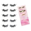 Kisslily 5 Pairs 20mm 3D Real Mink Eyelash Pack Fluffy False Eyelashes Extension Multi Pack Handmade Reusable Criss-cross Dramatic Thick Lash Pack（IM188）