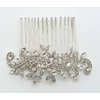 Faship Gorgeous Clear Crystal Floral Hair Comb