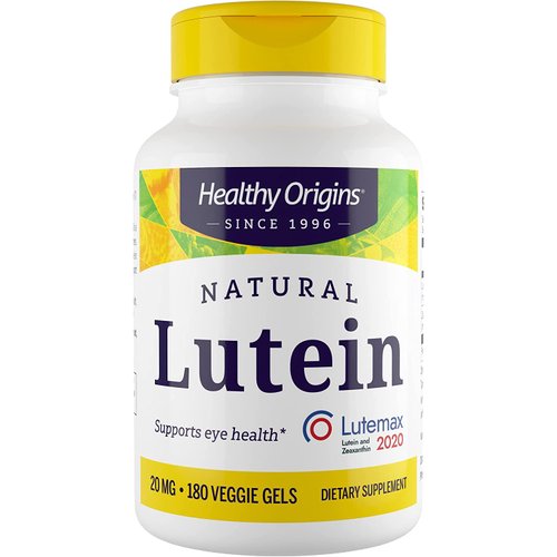 Healthy Origins Lutein (Lutemax 2020), 20 mg - for Healthy Vision & Eye Health - Supplement with Zeaxanthin - Vegan, Non-GMO & Gluten-Free Supplement - 180 Veggie Gels
