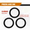 Oil Drain Plug 50Pcs O-Ring Seals, Nitrile Rubber O Ring Gasket Ring, Motorcycle Drain Plug O-Rings, Compatible with Harley Models Transmission and Primary Drain Plugs (Black)