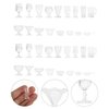 34 Pieces Mini Coffee Cups, 1:17 Plastic Mugs Tea Cup Keychain Miniature Transparent Cup for Dollhouse Decoration Doll Food Craft DIY