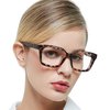 MARE AZZURO Reading Glasses Women’s Stylish Reader Durable Eyewear 0 1.0 1.25 1.5 1.75 2.0 2.25 2.5 2.75 3.0 3.5 4.0 5.0 6.0(Demi, 200)