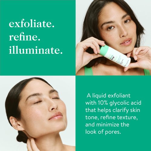 good.clean.goop Beauty The Illuminator 10% Glycolic Toner | Correct Texture and Minimize Pores | Glycolic Acid, Black Tea Ferment, & Snow Mushroom Extract | Helps Even Skin Tone | Vegan | 3.4 Fl oz