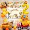 Construction Birthday Party Supplies 2 Years Old,Construction Balloons Construction Party Balloon Garland Kit for Construction Quarantine Party Decorations