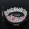 CIEHER Pink Small Crown for Girls Cake Topper Mini Crown Girls Princess Tiara Birthday Crown Wedding Cake Flower Decorations