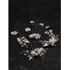 Pearls Bridal Hair Pins Beads Bride Wedding Hair Pieces U Shaped Hair Accessories Headpiece for Wedding Brides Women Girls (Light Gold)