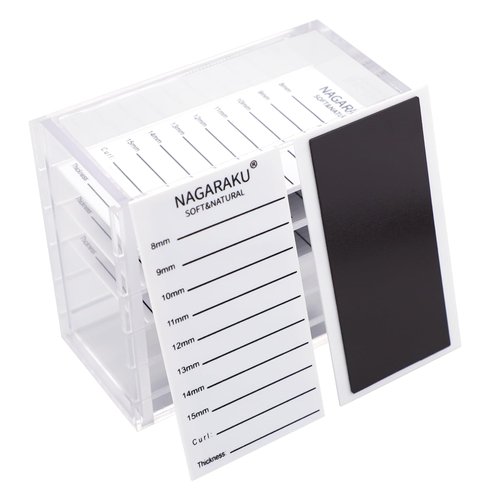 NAGARAKU Magnetic Lash Extension Storage Box, False Eyelashes Organiser Box 5 Layers Dustproof Eyelash Extensions Storage Volume Lash Makeup Tools Case Transparent Box with Magnetic Eyelash Plate