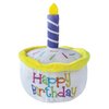 FOUFIT foufouBRAND Unisex Birthday Cake Plush Pet Toy, 6-inch Length, Pet Accessories
