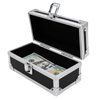 Lockable Cash Box, Aluminium Alloy Money Box for Cash, Money Holder, Cash Organizer, Single Row Currency Tray, Money Storage Box, Money Organizer for Cash
