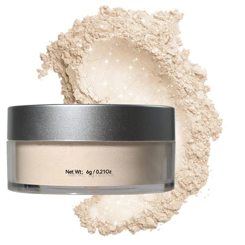 Oil Control Loose Powder, Translucent Setting Powder, Long-Lasting Shimmer, Lightweight Face Powder for Women, Polvo Traslúcido Maquillaje (01#, 1pc)