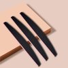 LNAUJS 3 Pack 100/180 Grit Nail Files, Reusable Black Half Crescent Shape Nail Buffer Tools