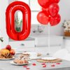 40 Inch Giant Red Number 0 Balloon, Helium Mylar Foil Number Balloons for Birthday Party, Birthday Decorations for Kids, Anniversary Party Decorations Supplies (Red Number 0)