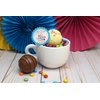 Confetti Rainbow Stars Hot Cocoa Bomb Packaging Sticker Labels, Total of 40 2" Circle Stickers by Amanda Creation