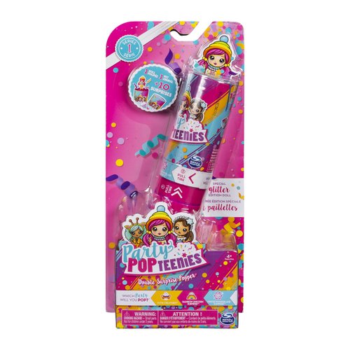 Spin Master Party Popteenies - Double Surprise Popper, with Confetti, Collectible Mini Doll & Accessories, for Ages 4 & Up (Styles May Vary)