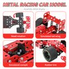BESTYMXY Building Kit Car Model, 1:20 Scale Race Car Metal Model STEM Project Building, Erector Set STEM Projects Toys for Boys 8-12, Red Vehicle DIY Assembly Metal Model