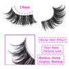 outopen 10 Pairs Half Lashes 3D Multi-Layers Fluffy Cat Eye Lashes Clear Band Natural Look False Eyelashes That Look Like Extensions 15mm Curl Volume Lashes Reusable (WET-02)