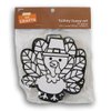 Thanksgiving Turkey Fuzzy Art Craft Kit - 24 Pieces