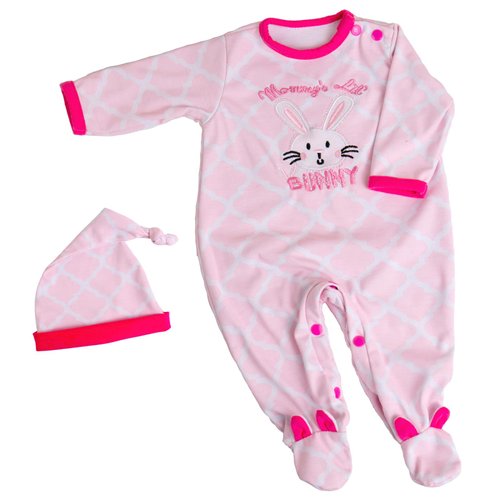 Aori Reborn Baby Dolls Clothes 20 inch Pink Jumpsuit and Accessories for 17-20 Inch Reborn Doll Newborn Girl