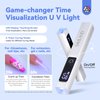 SAVILAND LED U V Light with Magnetic Stand & LCD Screen Portable Nail Lamp Kit Handsfree 2-Timer Modes Portable Mini Nail Dryer Stand for Gel Nails USB Rechargeable and Wireless for Home DIY Manicure