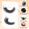 Newcally False Eyelashes Russian Strip Lashes Wispy Mink Lashes Fluffy D Curl Fake Lashes Like Eyelash Extension Lash Strips 9 Pairs Pack