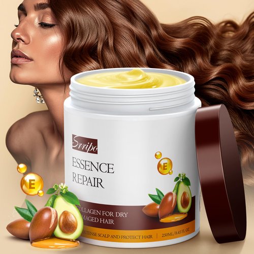 Srripo Salon Quality Hair Mask for Deep Conditioning, Restorative Treatment with 8 Hydrolyzed keratin & Natural Oils, Karsell Collagen Conditioner Repair Damaged Hair,Calendula Hair Care for All Types