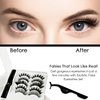 Fake Eyelashes Set (5 Pair) with Magnetic Eyeliner, Tweezer & Storage Box with Mirror - 5X Thick & Long - Natural Looking, Soft & Reusable - Waterproof (1x Magnetic Eyeliner - Thick & Long)
