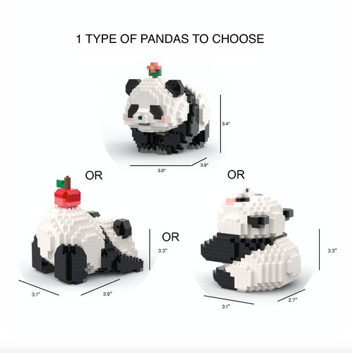 CoPlanaire Flower Panda Mini Building Blocks, 983 PCS Micro Animal Building Toy Bricks for Girls Boys and Adults