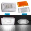 BlueFire Super Bright LED RV Porch Light RV Exterior Lights Porch Utility Light 12V Replacment Light with ON/OFF Switch, Clear and Amber Removable Lens for RV, Trailer, Camper (2 Pack)