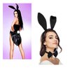UJLN Women's Bunny Accessory Set Rabbit Ear Headband Collar Bow Tie Rabbit Tail for Easter Costume Cosplay Accessories for Adult Children-3Pack