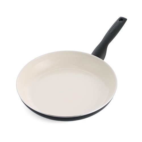 GreenPan Rio Healthy Ceramic Nonstick 10 inch Black Frying Pan Skillet with PFAS-Free Nonstick Coating, Dishwasher Safe