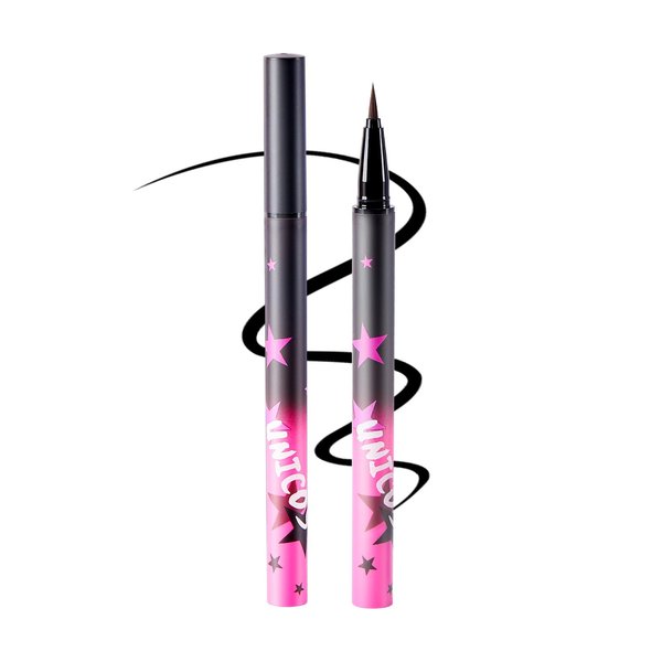 Unicos Liquid EyeLiner, Long-Lasting with 24 Hour wear, Waterproof Eye makeup, Smudge Resistant, Ultra-Fine Tip 0.1mm Tip,Vegan & Cruelty Free (Black)