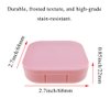 HAHIYO Contact Lens Case Box Holder Kit with Mirror Durable Leakproof Light Convenient Left/Right Eyes Contact Lens Container Soak Storage Kit with Tweezer Remover Tool Solution Bottle, Pink 2 Pack