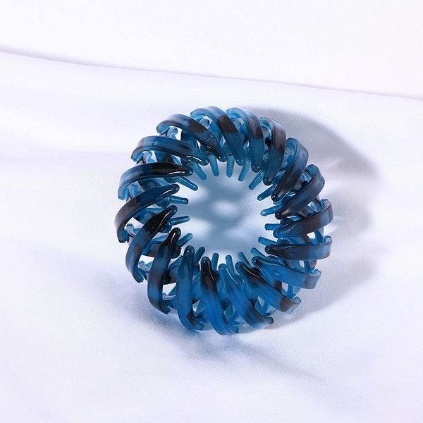 Blue Birds Nest Hair Clips,Vintage Bird's Nest Bun Maker Meatball Head Hair Claw Clamps Expandable Ponytail Holder Clips and Barrettes