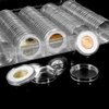 FRIMOONY 2 Pack 30mm Coin Capsules, with Foam Gasket and Plastic Storage Box, for Coin Collection