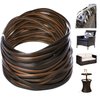 Wicker Repair Kit, Synthetic Embossing Rattan Fix Material Vinyl Plastic Waterproof Flat Ribbon for Garden Patio Furniture and Rattan Chair Sofa Basket Replacement-1/2 Pounds 120Ft Gradiant Coffe