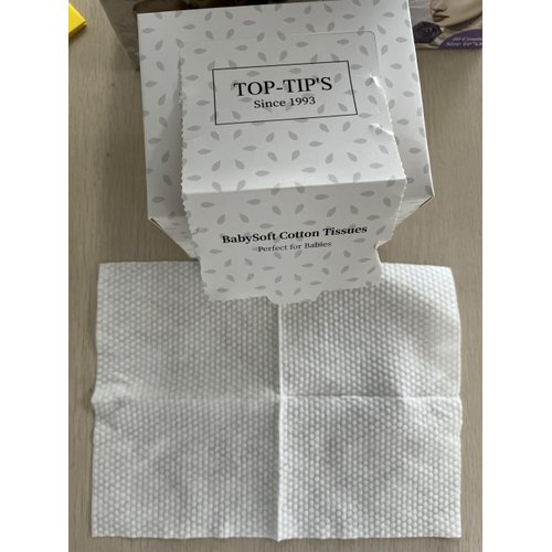 TOP-TIP'S Face Towels,Disposable Face Towels,100% Cotton Biodegradable Clean Facial Towels,Dry-Wipes Towel for Baby & Adults,Skincare,Makeup Remover,Face Wash Cloth,40 Count (Plant Fiber, Pack of 4)