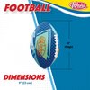 Wahu 100% Waterproof Beach Football with Real Laces for in and Out of Water Play, 9" Outdoor Football for Pool and Beach Games, Blue