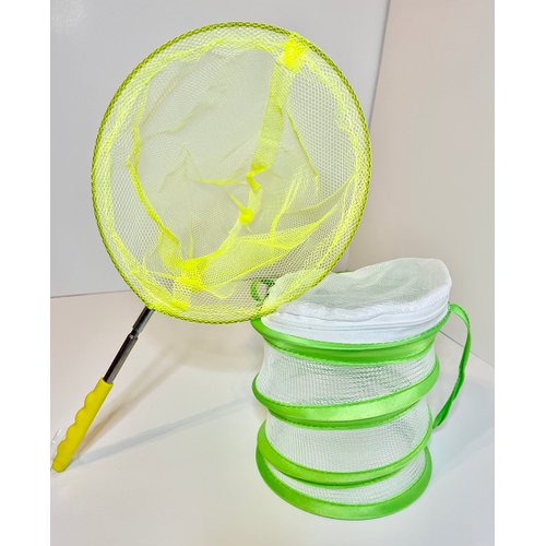 Pop Up Bug House and Bug net/Mesh Bug House and Extendable Bug Net (Green)