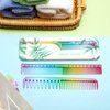Patelai 3 Pieces Rainbow Fine Tooth Comb for Woman Rat Tail Comb Styling Salon Hair Comb Anti Static Heat Resistant Hairdressing Comb Fine Teeth Hair Comb for Root Teasing