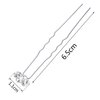 eBoot 40 Pack Flower Crystal Rhinestone Hair Pins with a Storage Bag for Bridal Wedding Hair Accessories (White)