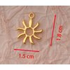 Ruwado 50 Pcs Hollow Sun Charms 1.8 x 1.5 cm Cute Chic Metal Pendants for DIY Jewelry Making Kit Finding Christmas Decoration Bracelet Necklace Thanksgiving Gift Supplies (Gold)