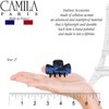 Camila Paris CP2440 French Hair Clip for Women, Small Handmade, Blue, Girls Hair Claw Clips Jaw Fashion Durable Styling Hair Accessories for Women, Strong Hold No Slip Grip, Made in France