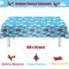 Airplane Birthday Party Decorations,Airplane party Supplies Kit-Balloons Arch Garland Kit,Airplane Birthday Backdrop,Tablecloth,Cake Topper,Airplane Birthday Party Supplies