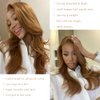 ijoy Light Brown Lace Front Wigs Human Hair 180% Density 13x4 Lace Front Wigs Human Hair Ginger Brown Straight Wig Pre Plucked with Baby Hair For Women 14 Inch